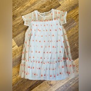 Adorable Cherry Print Kids Dress